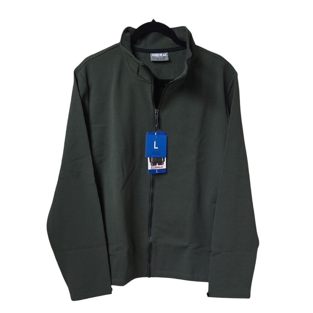 32 Degrees Heat Softshell Long Sleeve Green Full-Zip Jacket Mens Size Large NWT